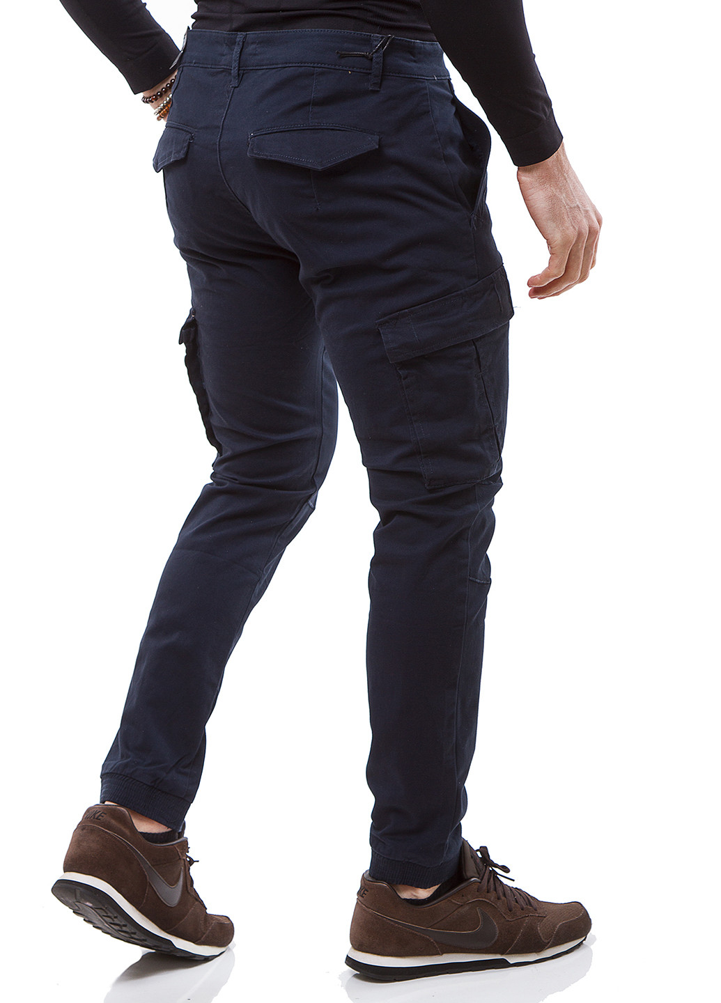 Темно-синие кэжуал демисезонные карго брюки Y.TWO