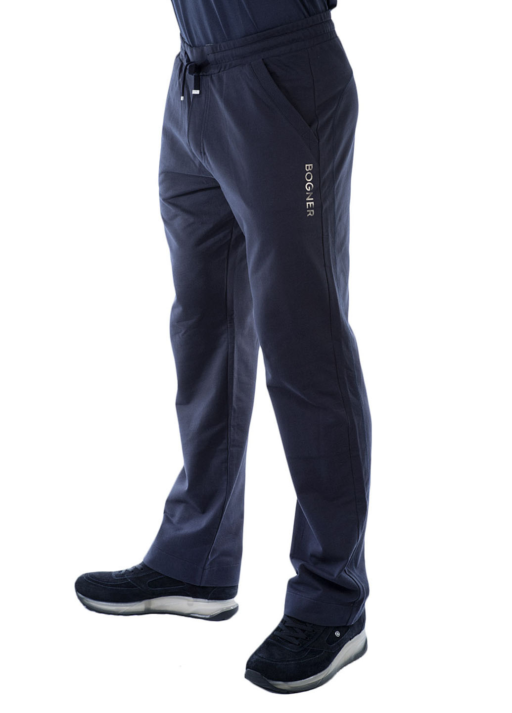 Темно-синие кэжуал демисезонные зауженные брюки Bogner