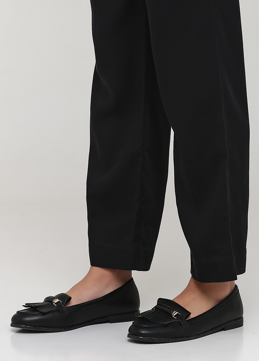 Черные кэжуал демисезонные прямые брюки Only