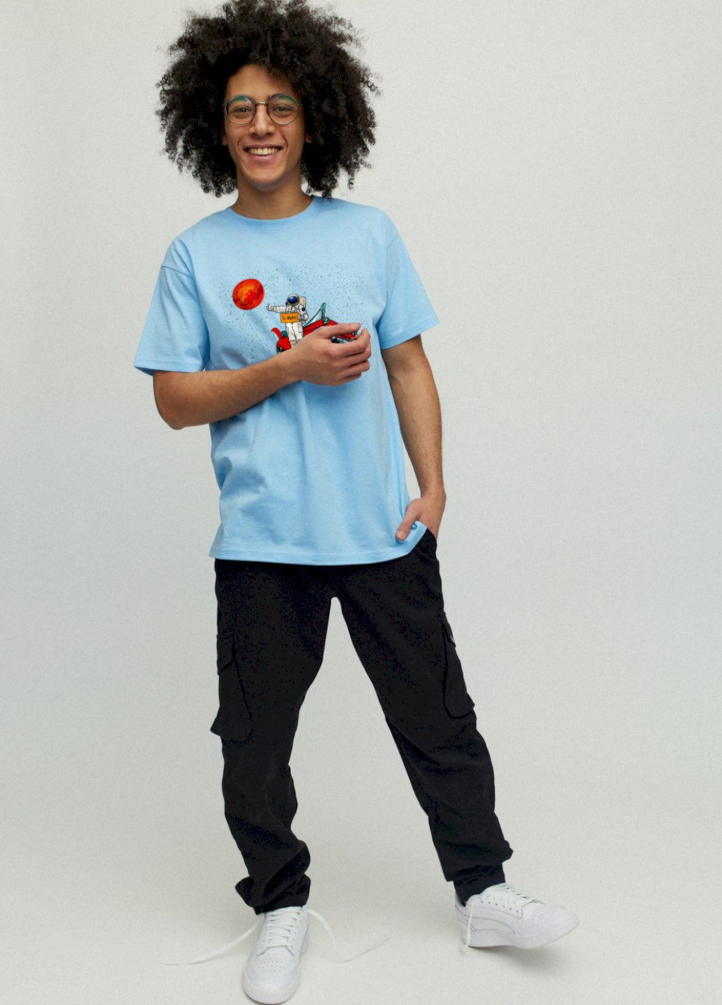 Блакитна футболка чоловіча YAPPI