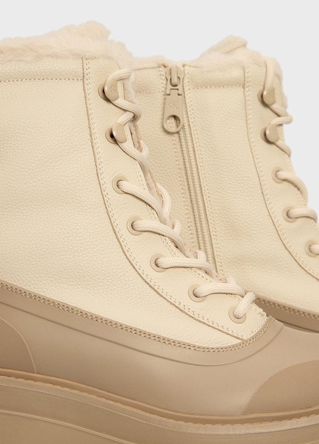 Зимние ботинки Calvin Klein Jeans с тиснением, со шнуровкой, с логотипом