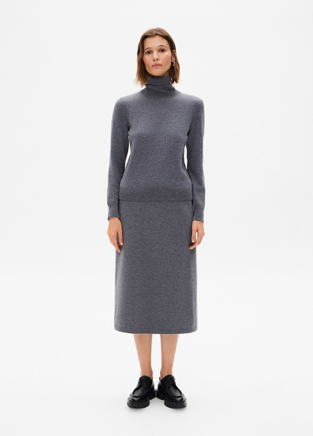 Серая кэжуал меланж юбка Promin карандаш