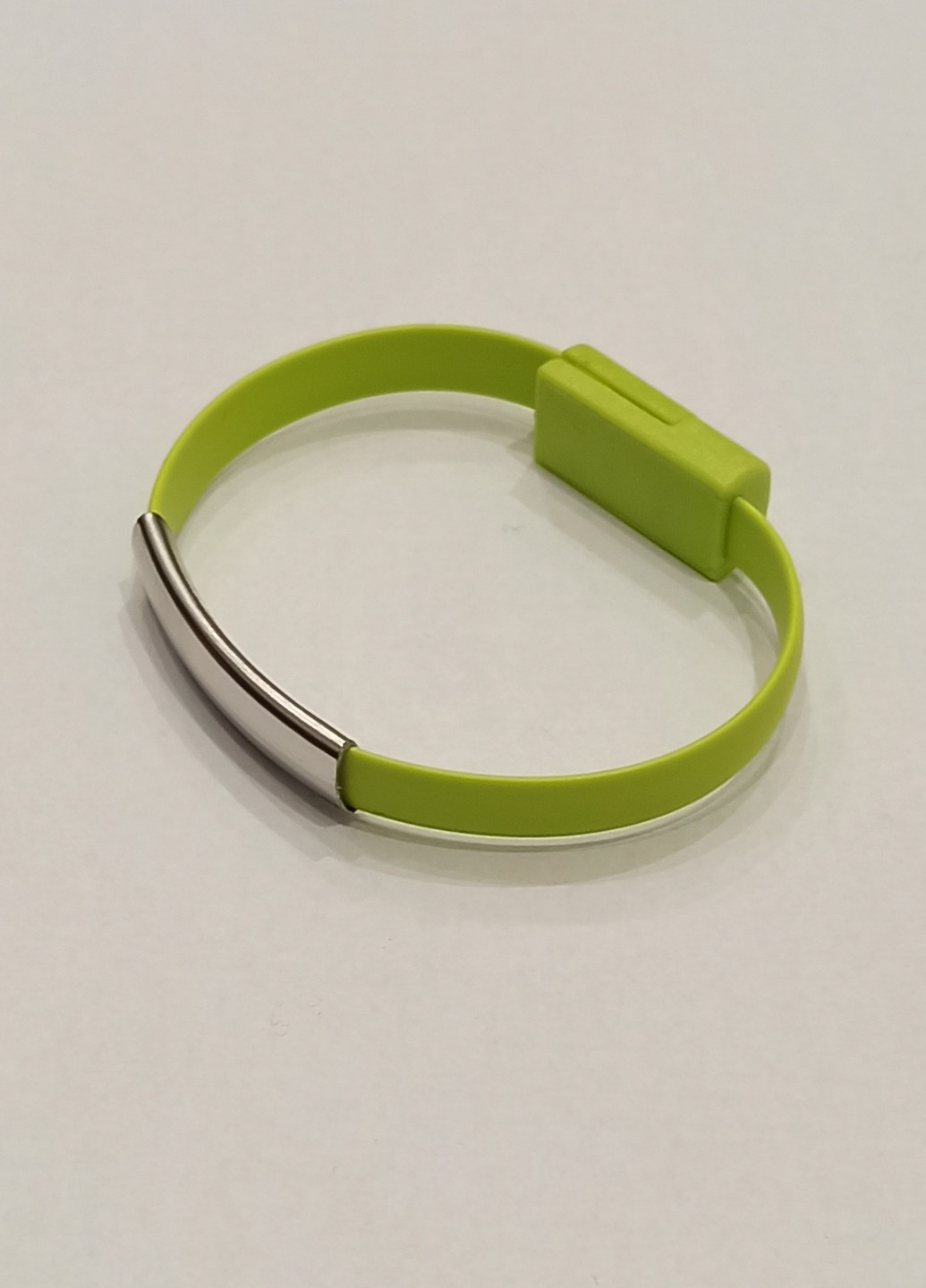 Кабель браслет силиконовый USB - Lightning 0,22м зеленый No Brand (249977035)