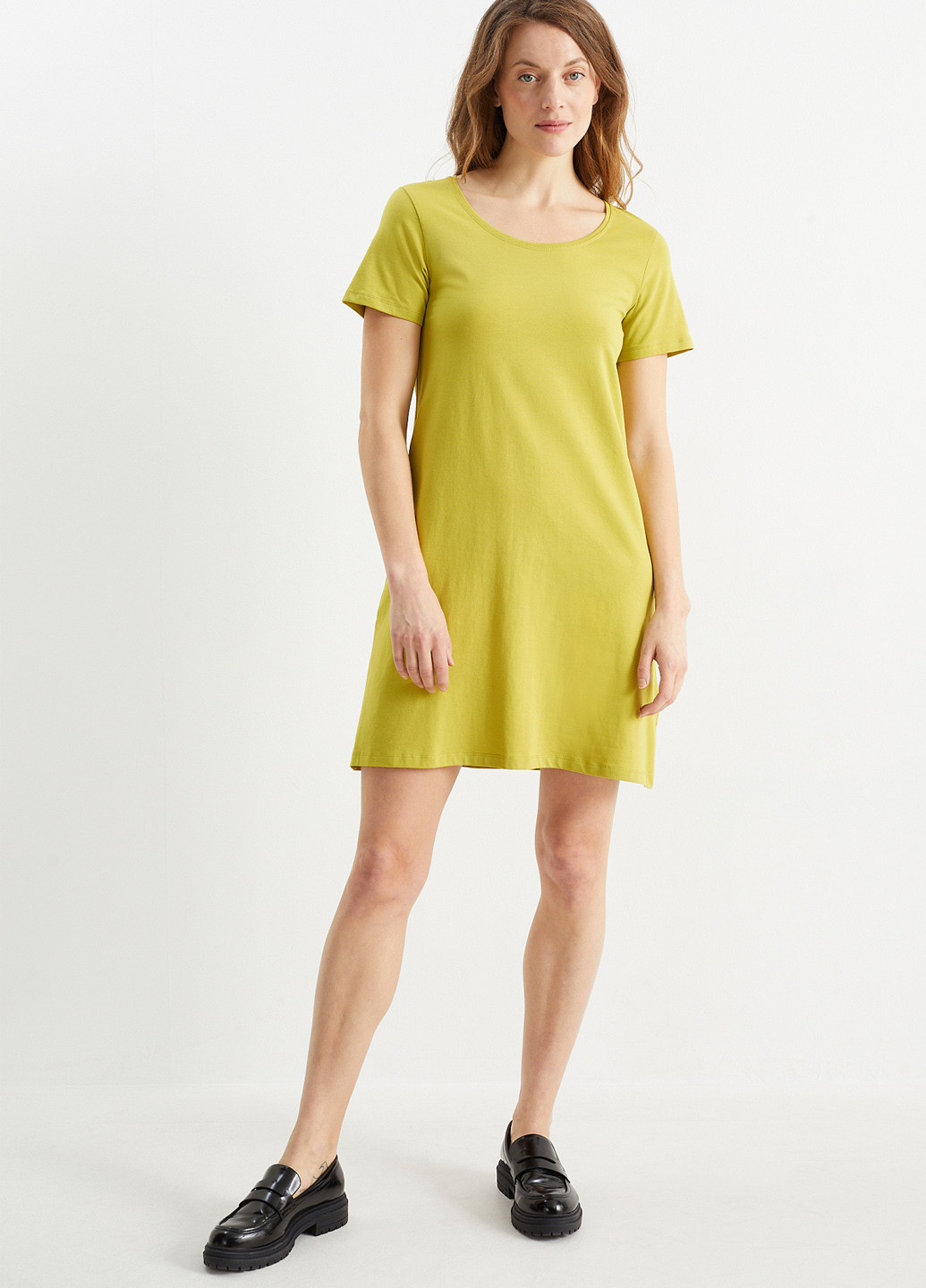 Комбинированное кэжуал платье (2 шт.) платье-футболка C&A в полоску