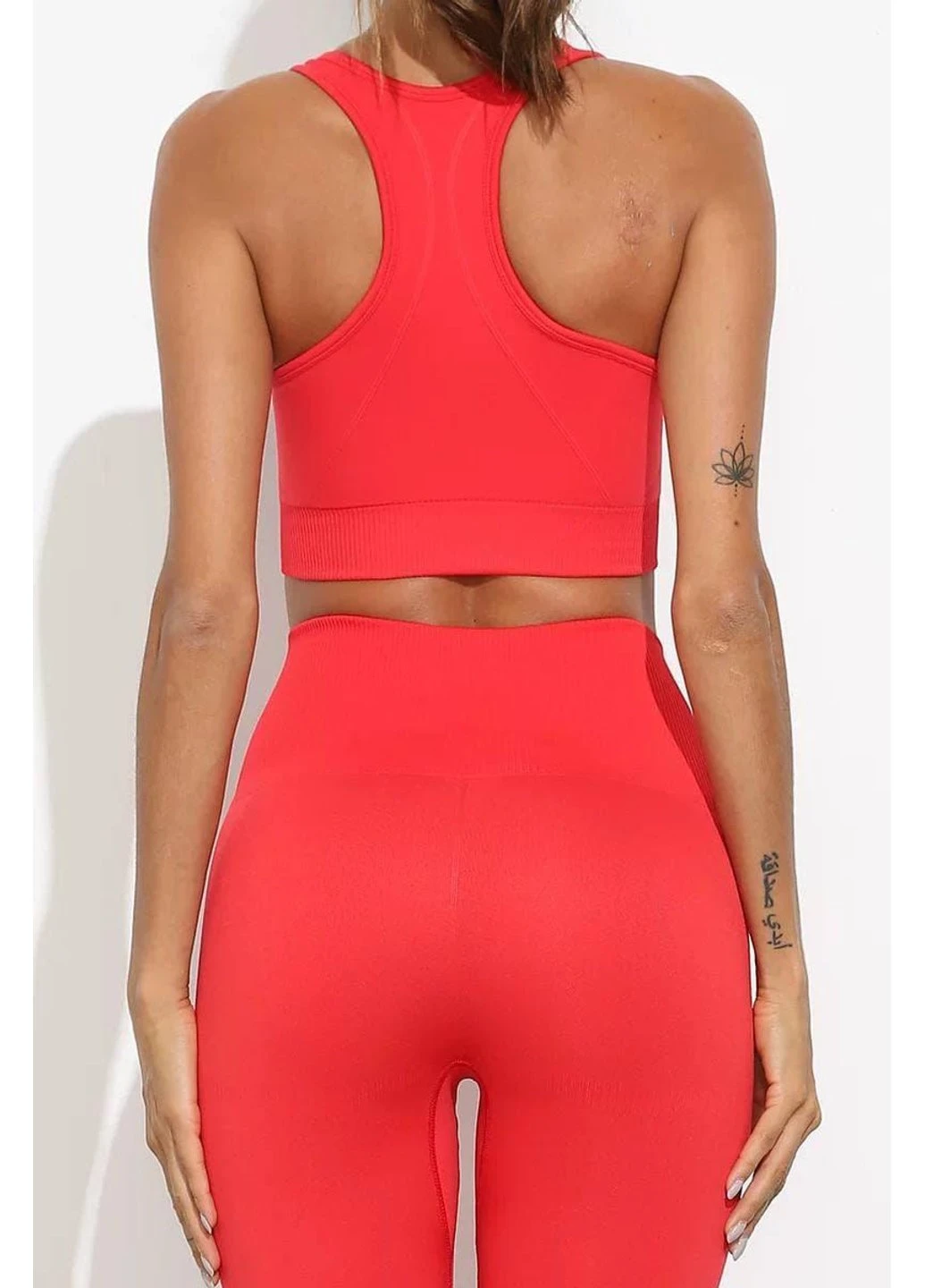 Комплект для фитнеса топ и леггинсы L 6156 коралловый Fashion (254440774)