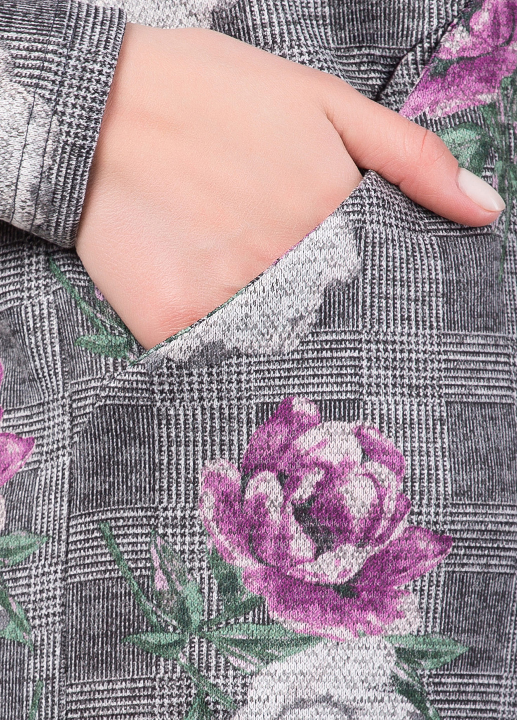 Фіолетова кежуал платье Garne з квітковим принтом