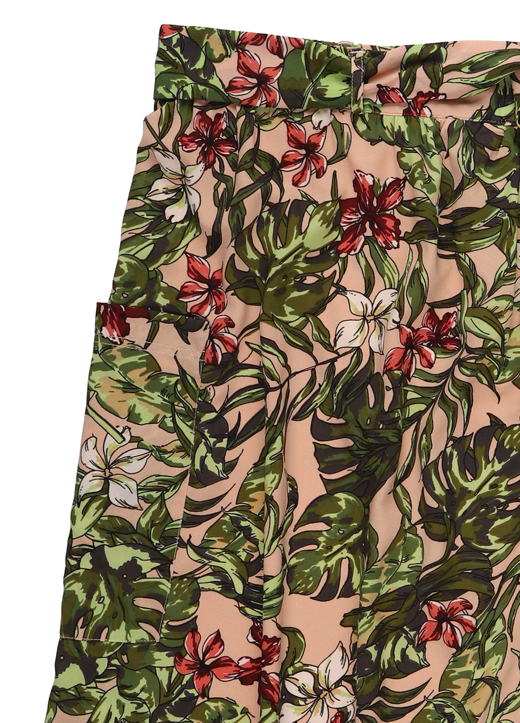 Бежевая кэжуал цветочной расцветки юбка Junarose карго