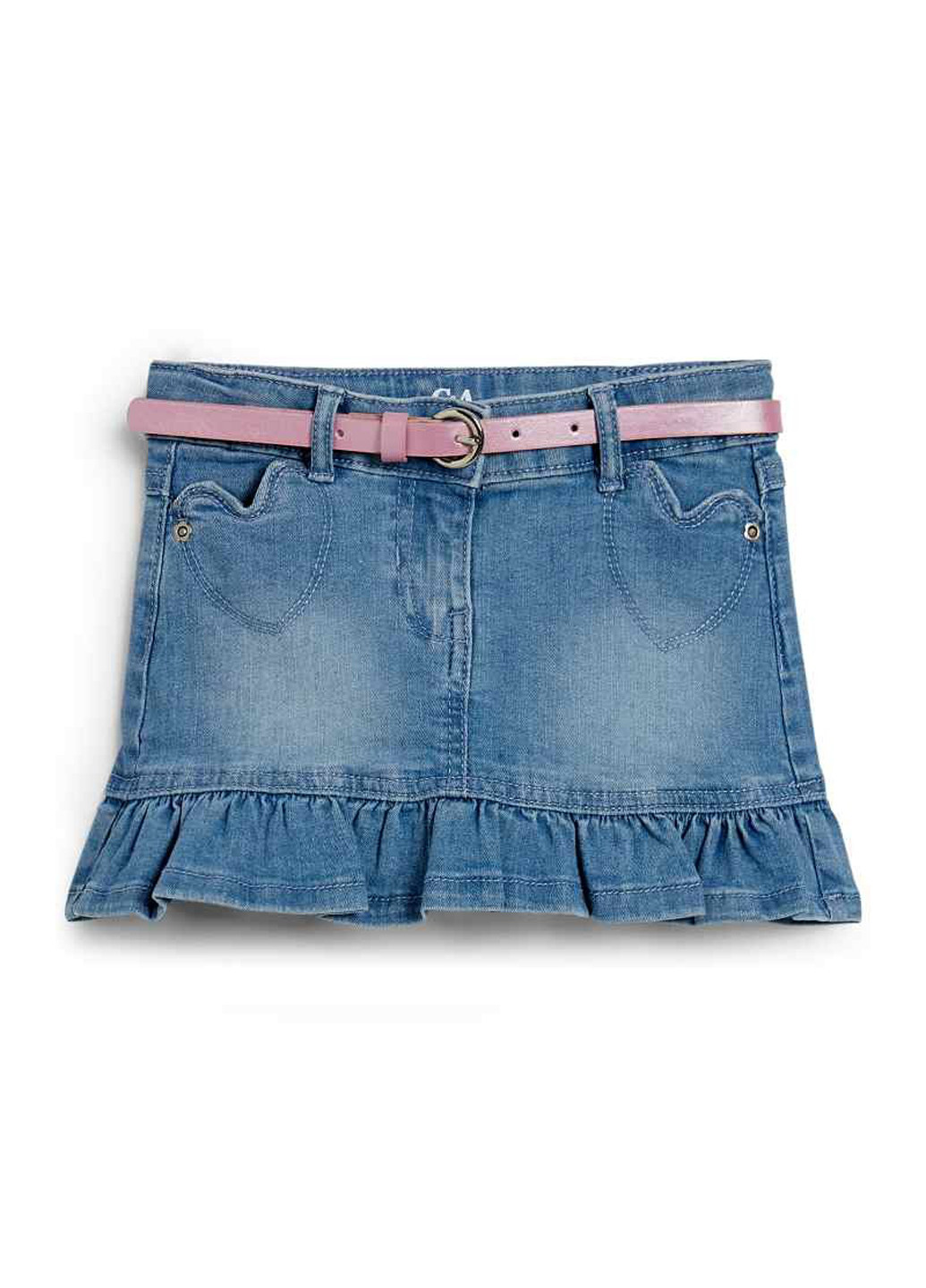 Голубая кэжуал однотонная юбка C&A