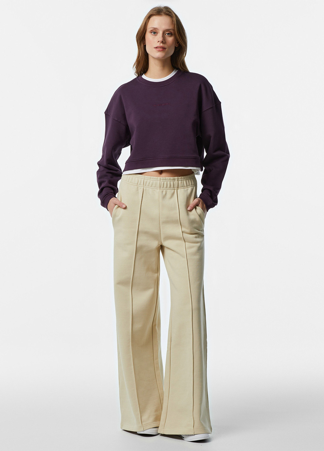 Фиолетовый свитшот Les Benjamins однотонный без декора (329148565)