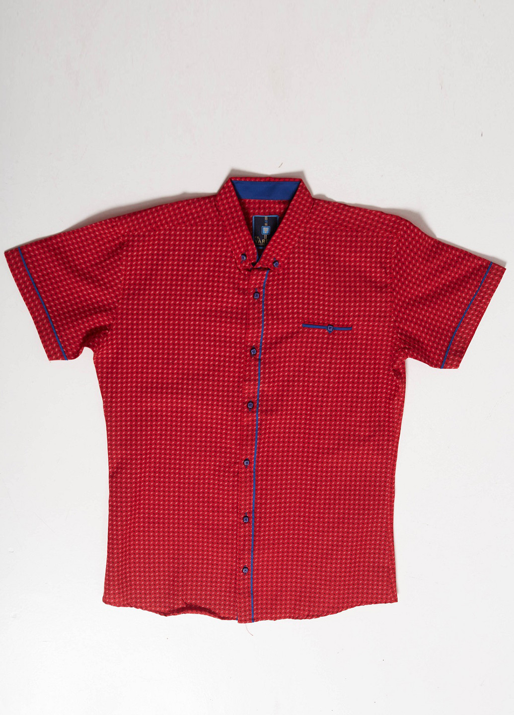 Красная кэжуал рубашка с геометрическим узором Time of Style