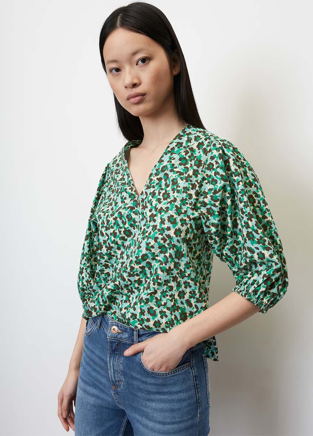 Зелёная блуза Marc O'Polo