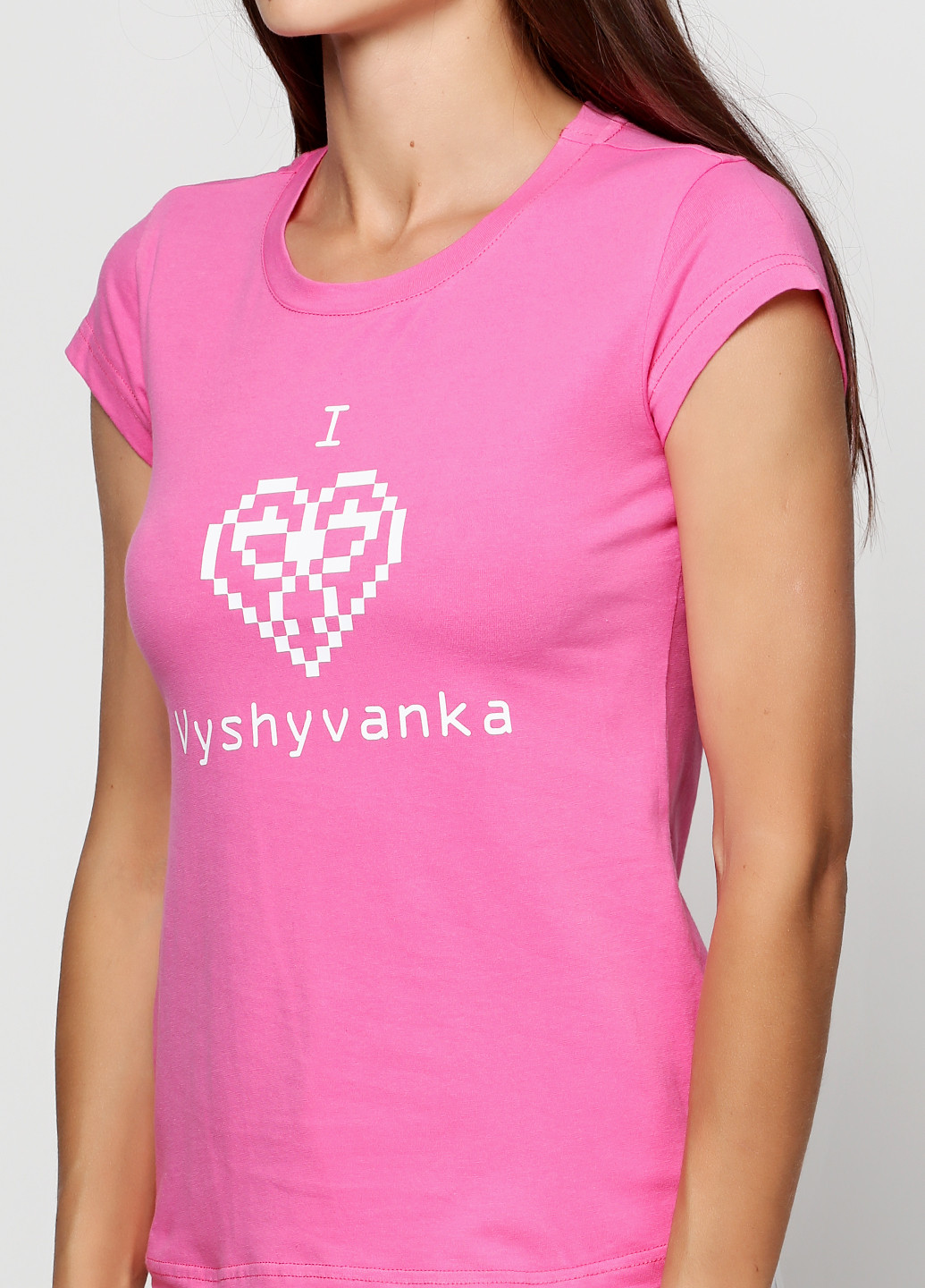Розовая летняя футболка Manatki