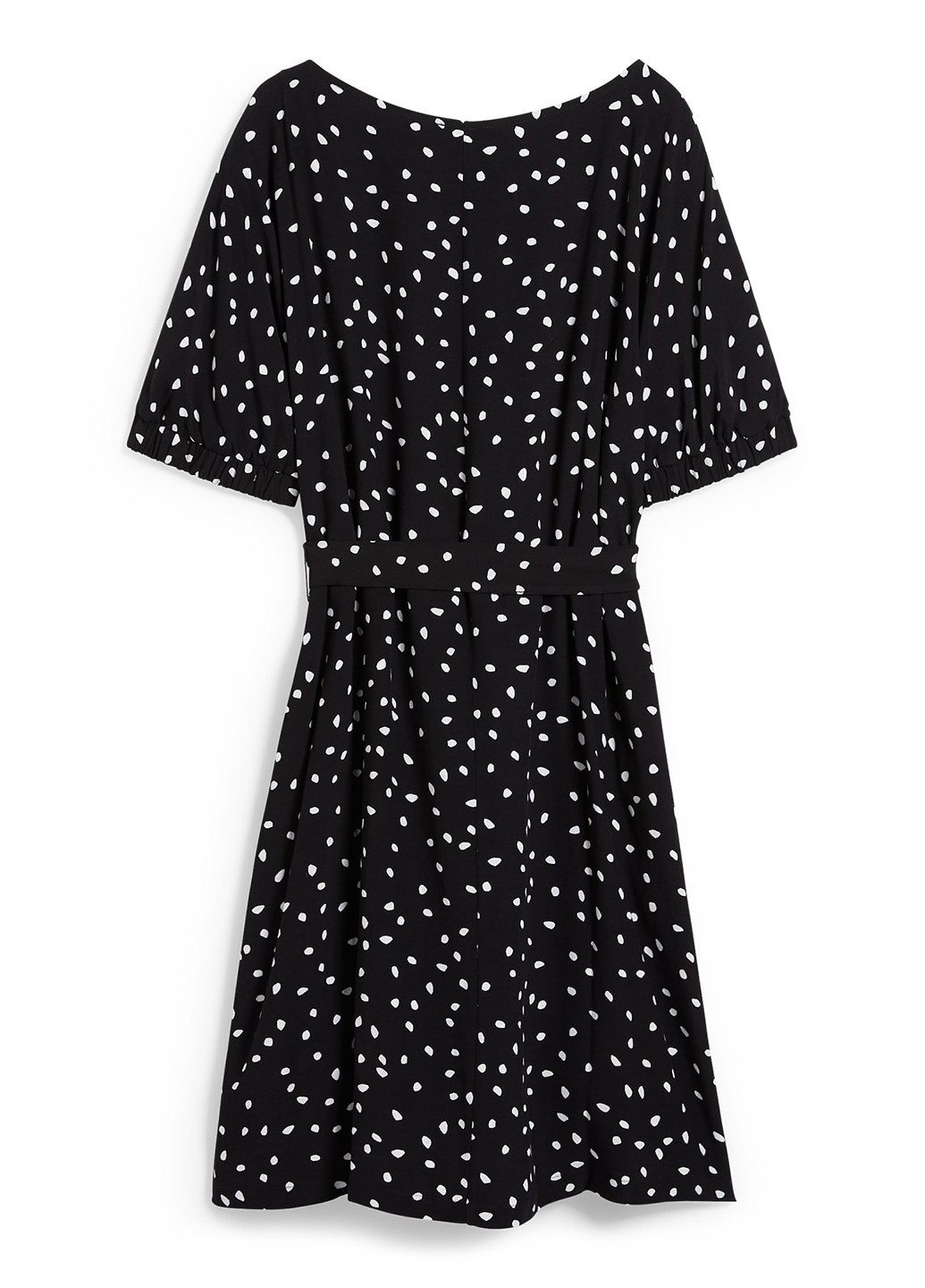 Черное кэжуал платье клеш C&A с абстрактным узором