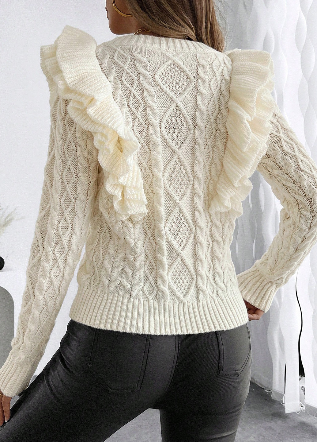 Світло-бежевий демісезонний джемпер джемпер SHEIN