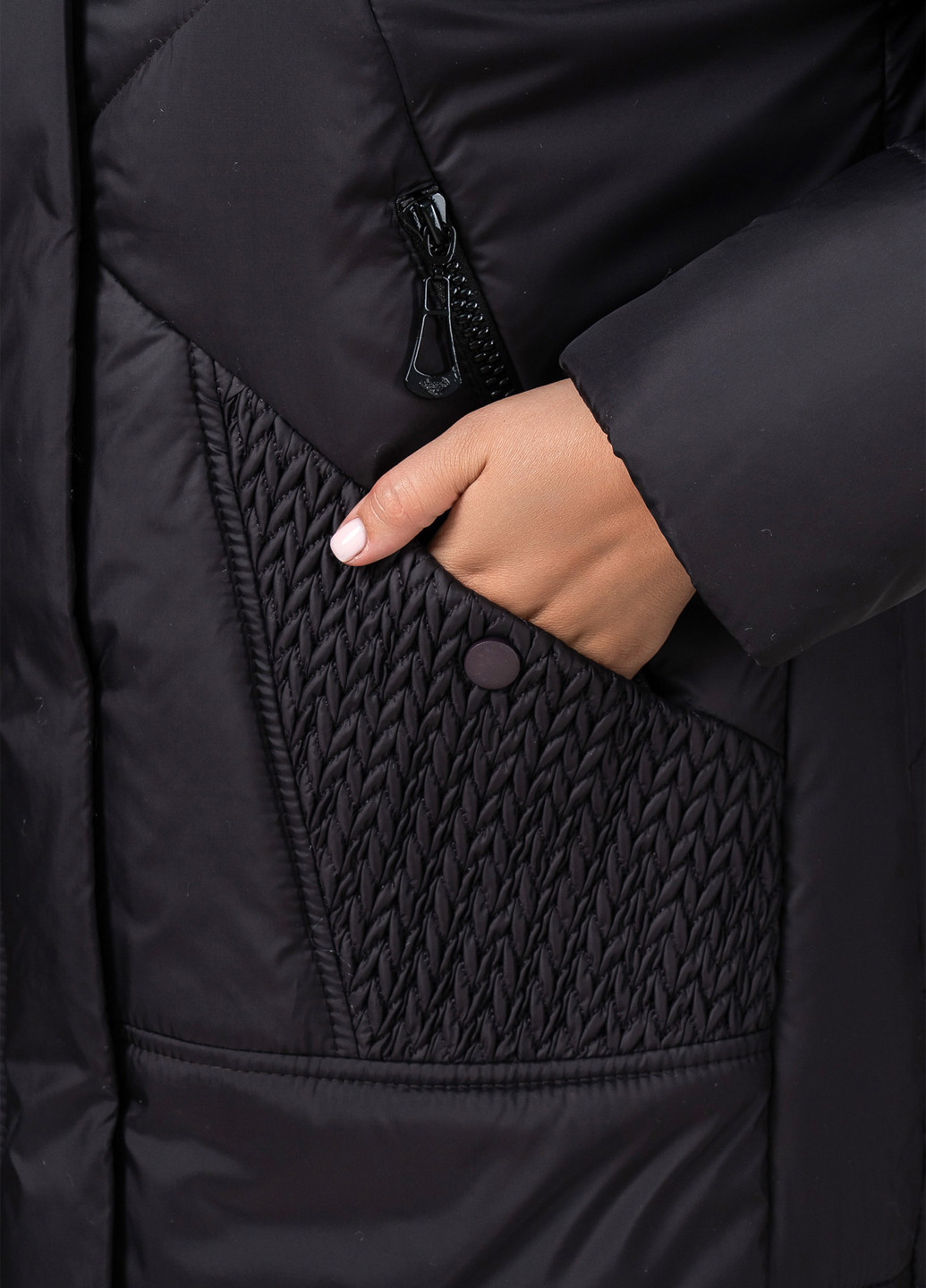 Чорне демісезонне Пальто A'll Posa