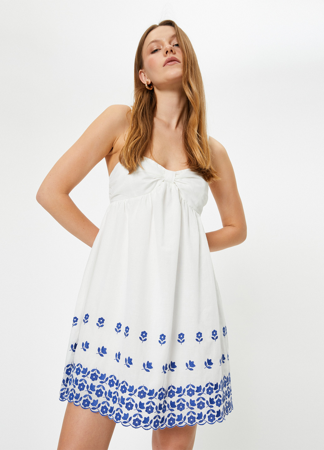 Білий кежуал сукня а-силует KOTON однотонна