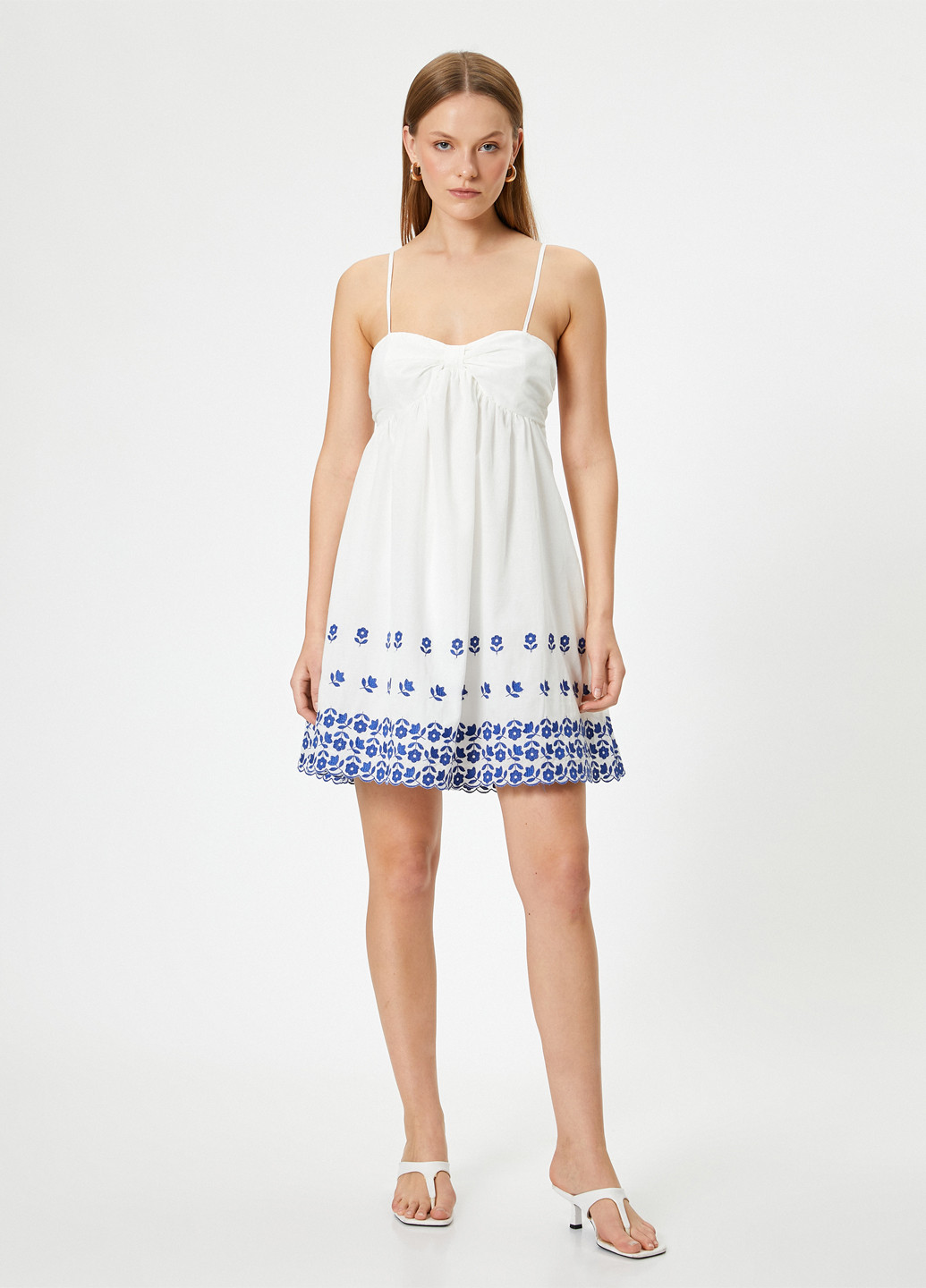 Білий кежуал сукня а-силует KOTON однотонна