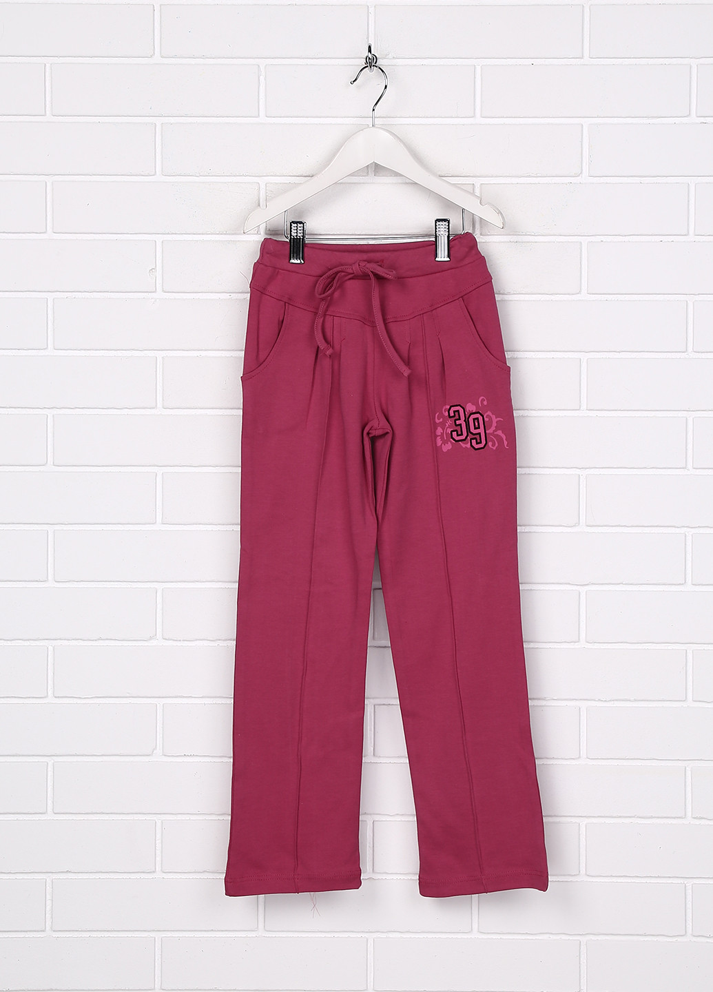 Темно-розовые кэжуал демисезонные со средней талией брюки Senti