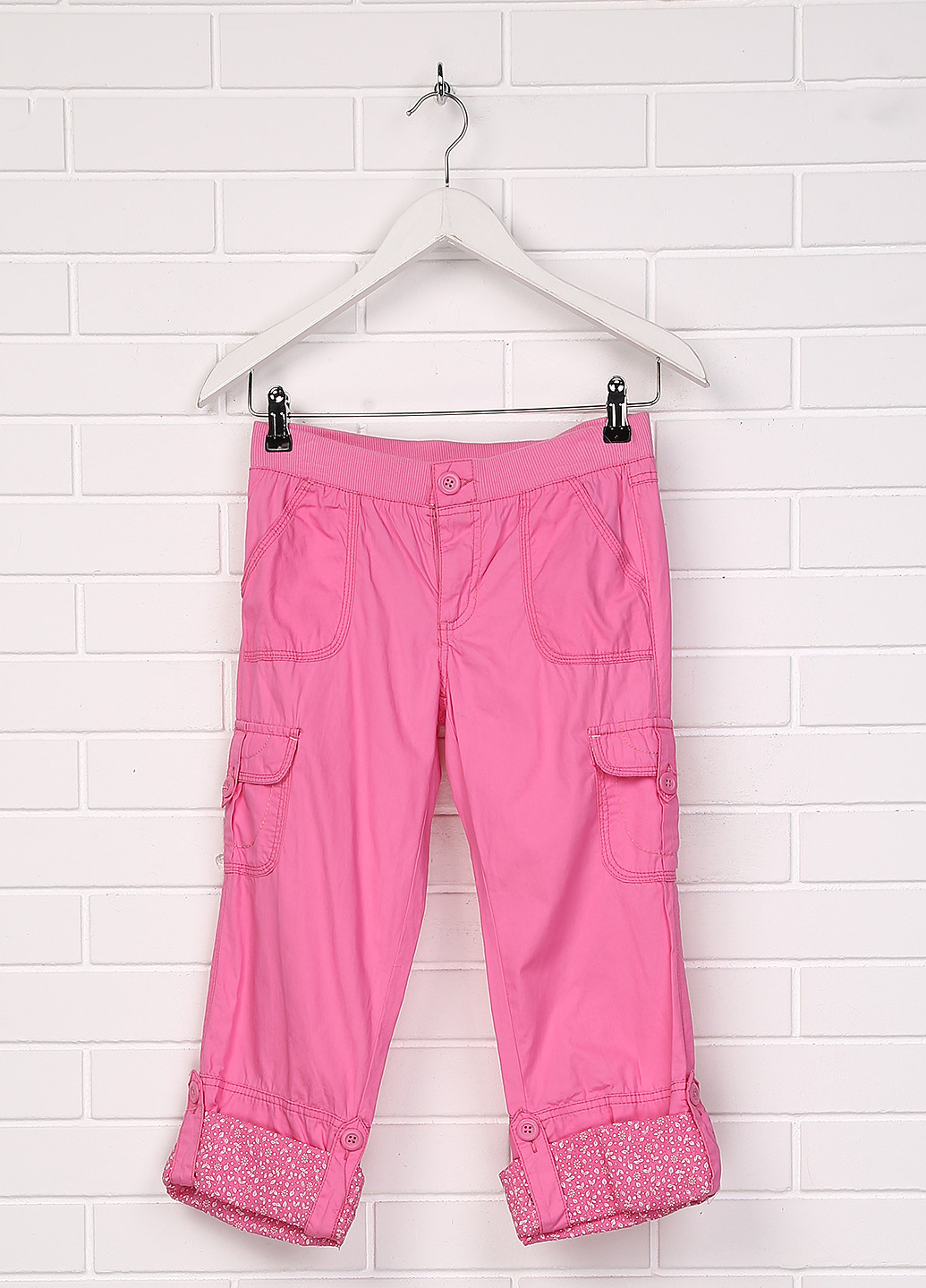 Розовые кэжуал демисезонные карго брюки Faded Glory