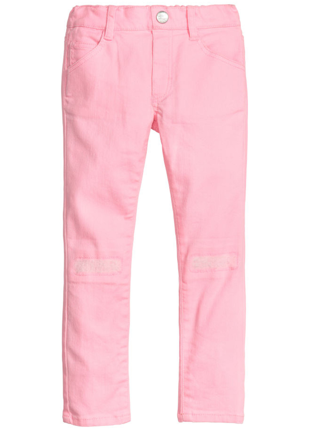 Джинсы H&M середня талія однотонні рожеві джинсові