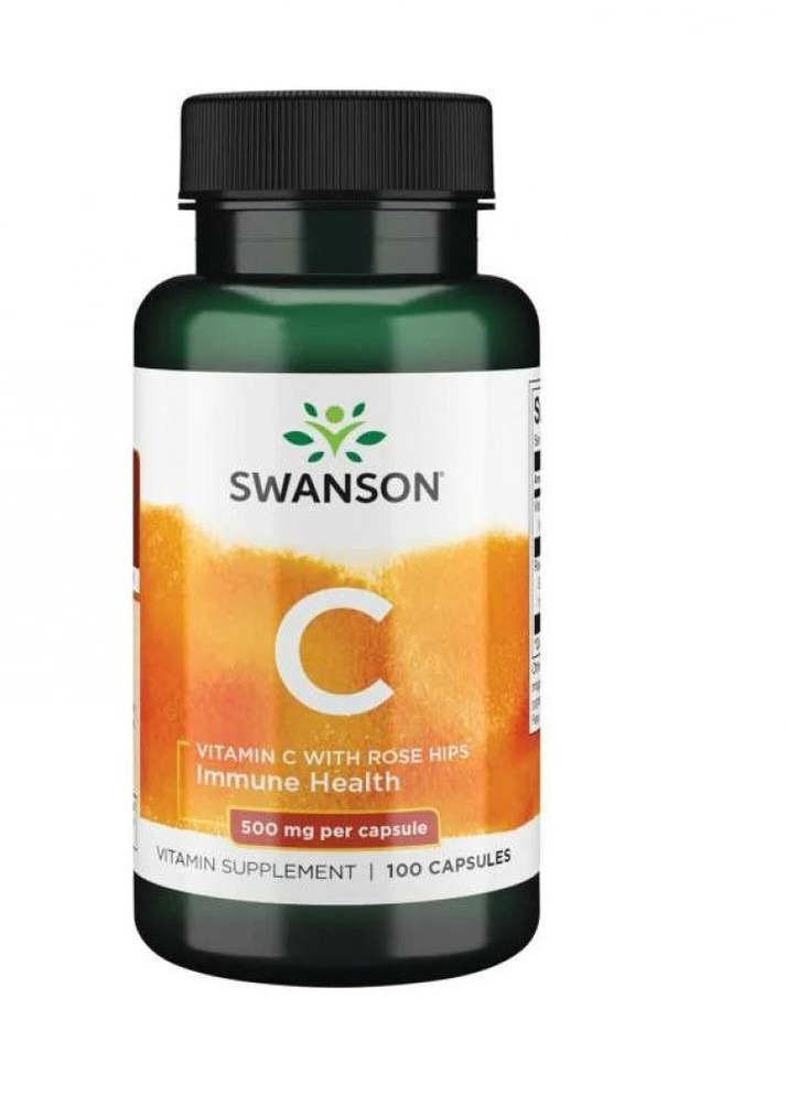 Вітамін С Vitamin C with Rose Hips 500 mg 100 caps Swanson (232599676)