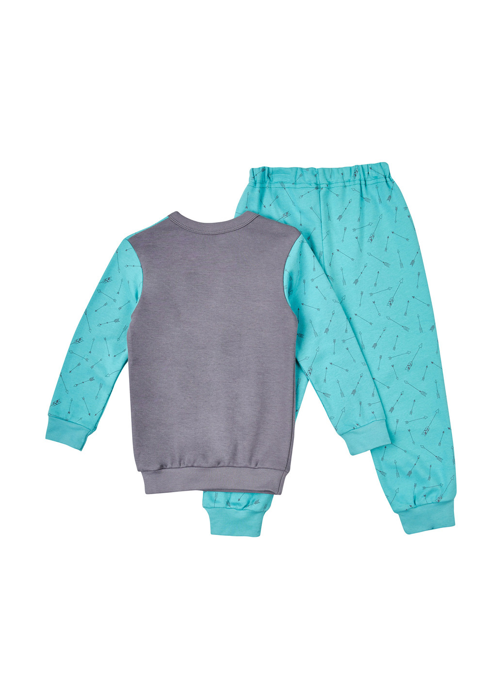 Бирюзовая всесезон пижама (свитшот, брюки) свитшот + шорты Z16