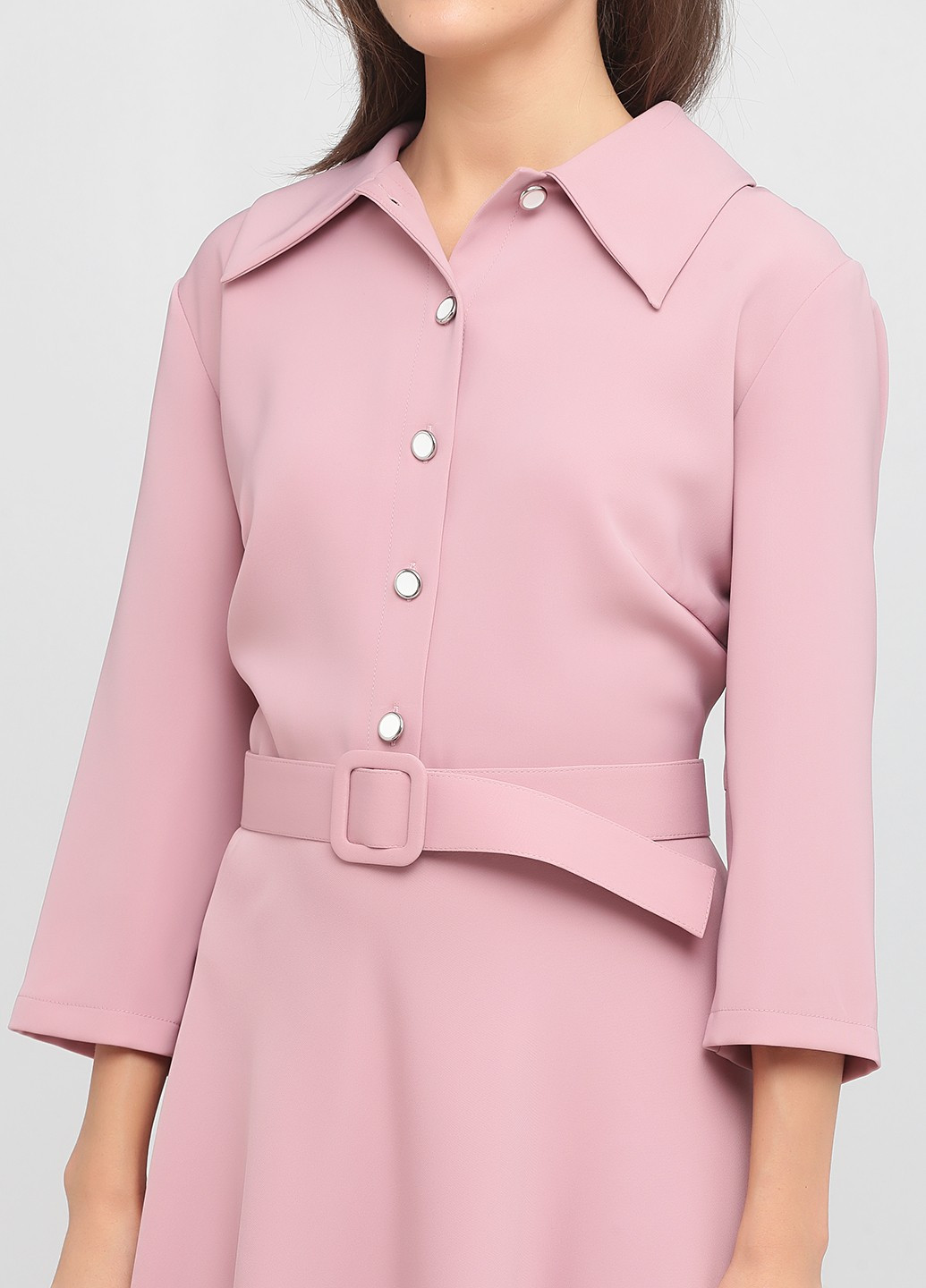 Світло-рожева кежуал сукня кльош MaCo exclusive однотонна