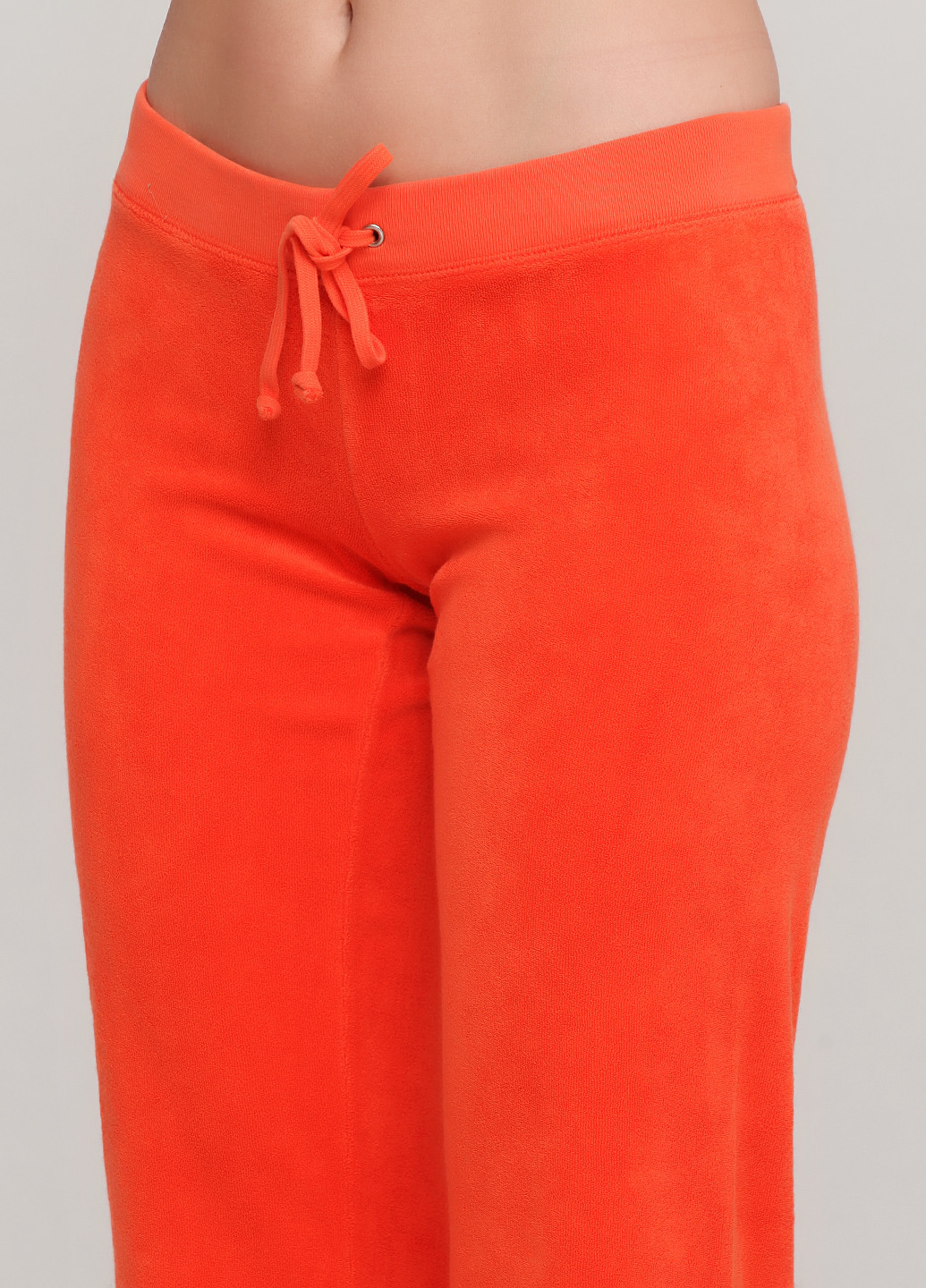 Костюм (толстовка, брюки) Juicy Couture брючный однотонный оранжевый спортивный