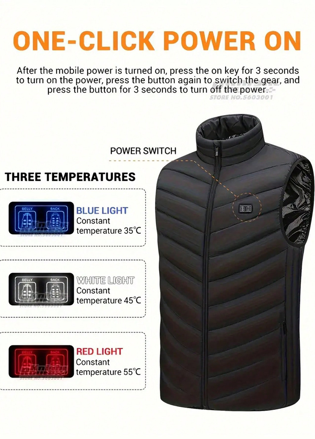 Жилет с подогревом SHEIN (343353472)