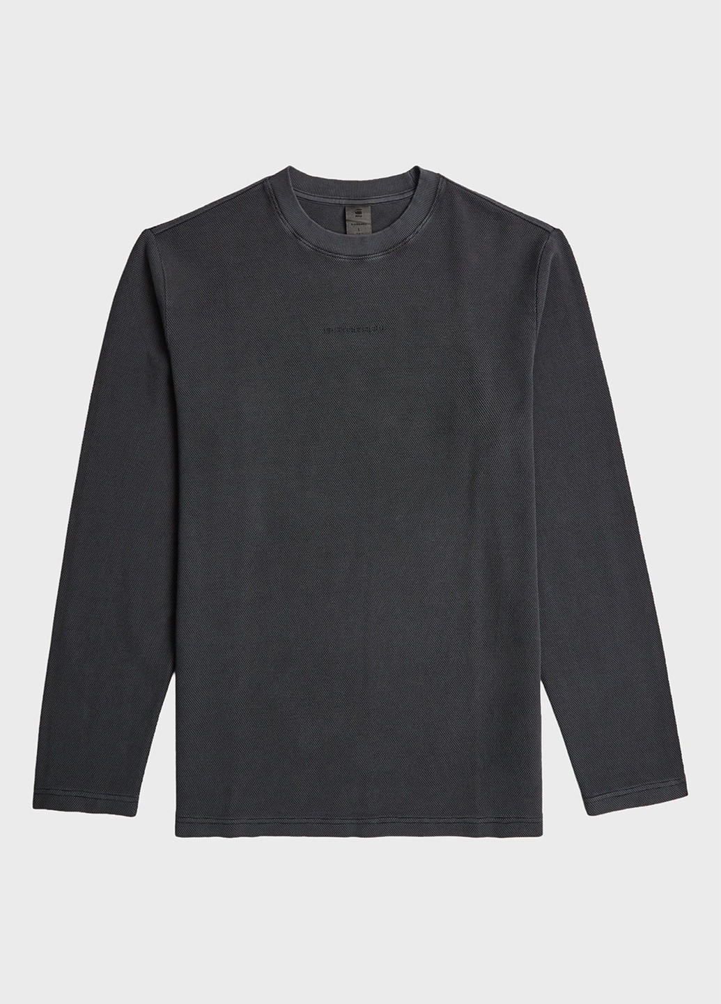 Темно-серый демисезонный кэжуал лонгслив G-Star Raw однотонный