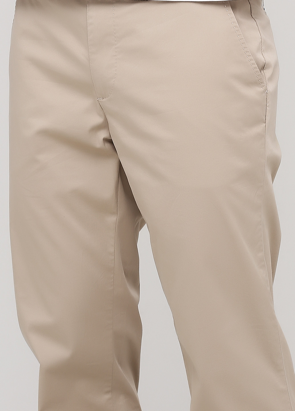 Светло-бежевые кэжуал демисезонные чиносы брюки DOUBLE U. ONE
