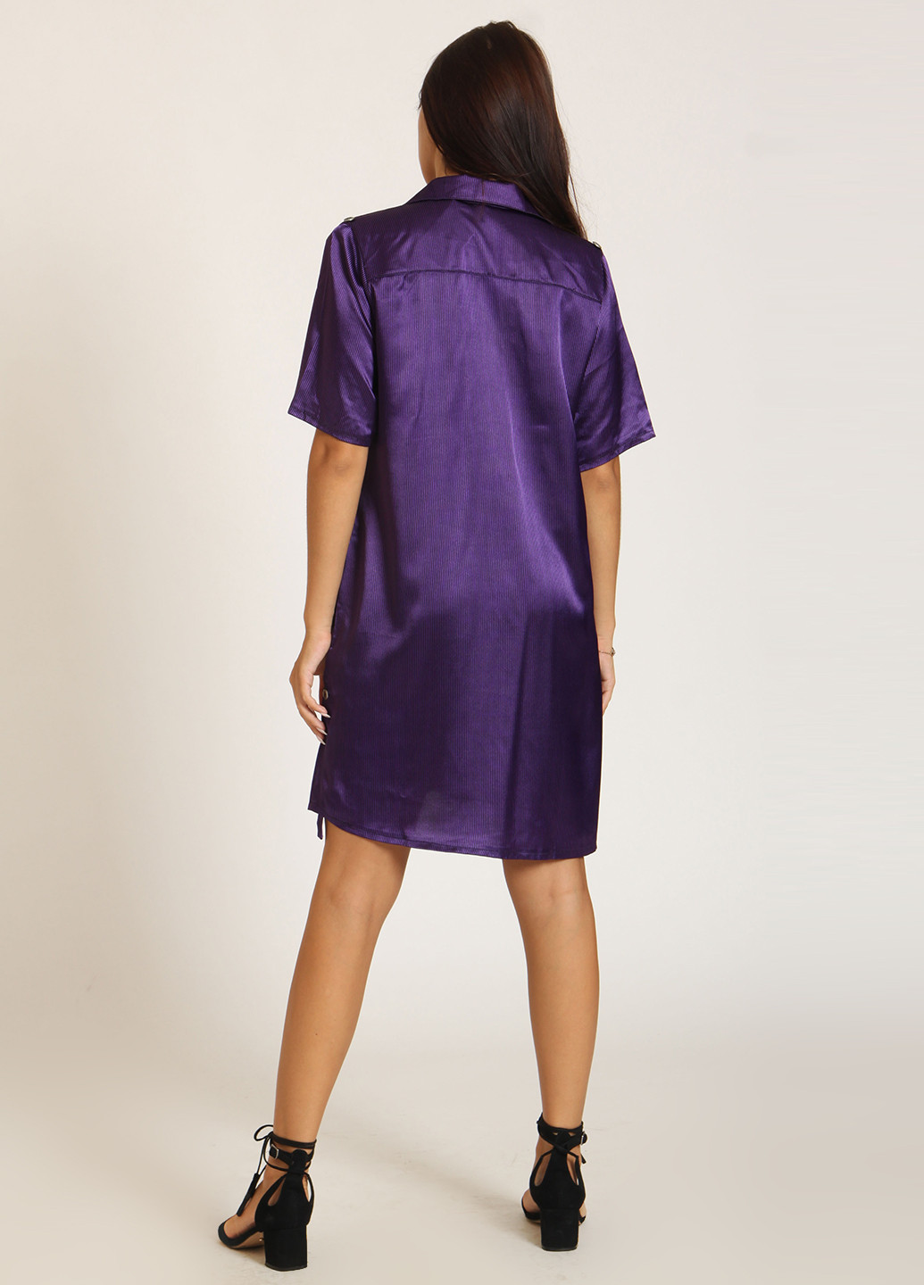 Фиолетовое кэжуал платье а-силуэт Mtp однотонное