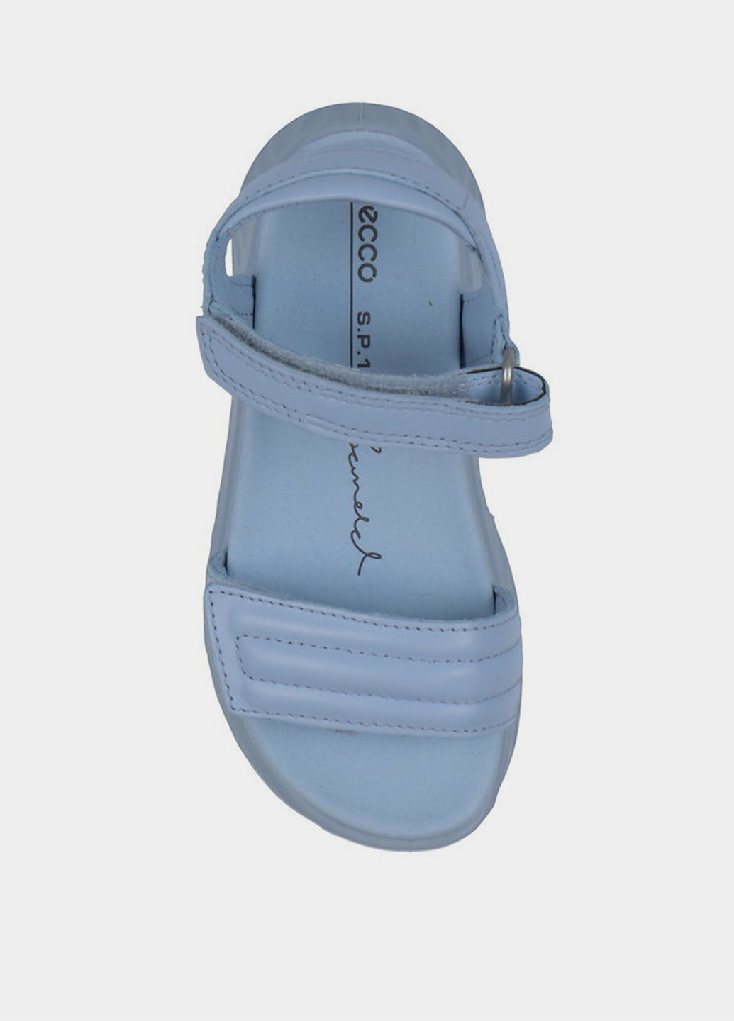 Голубые кэжуал сандалии Ecco на липучке
