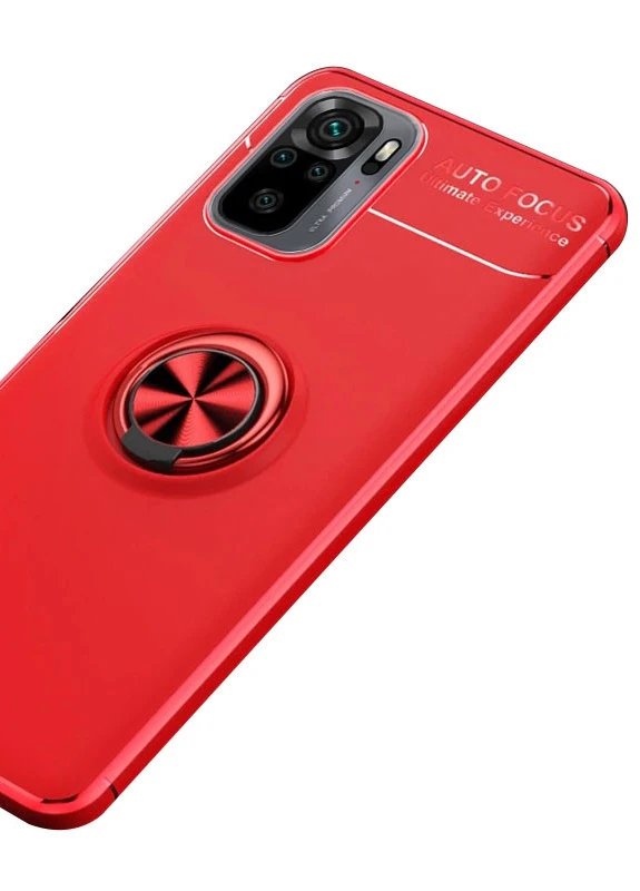 TPU чохол ColorRing під магнітний тримач (opp) для Xiaomi Redmi Note 10 / Note 10s Червоний / Червоний (is_00000047409_1) Deen (237825129)