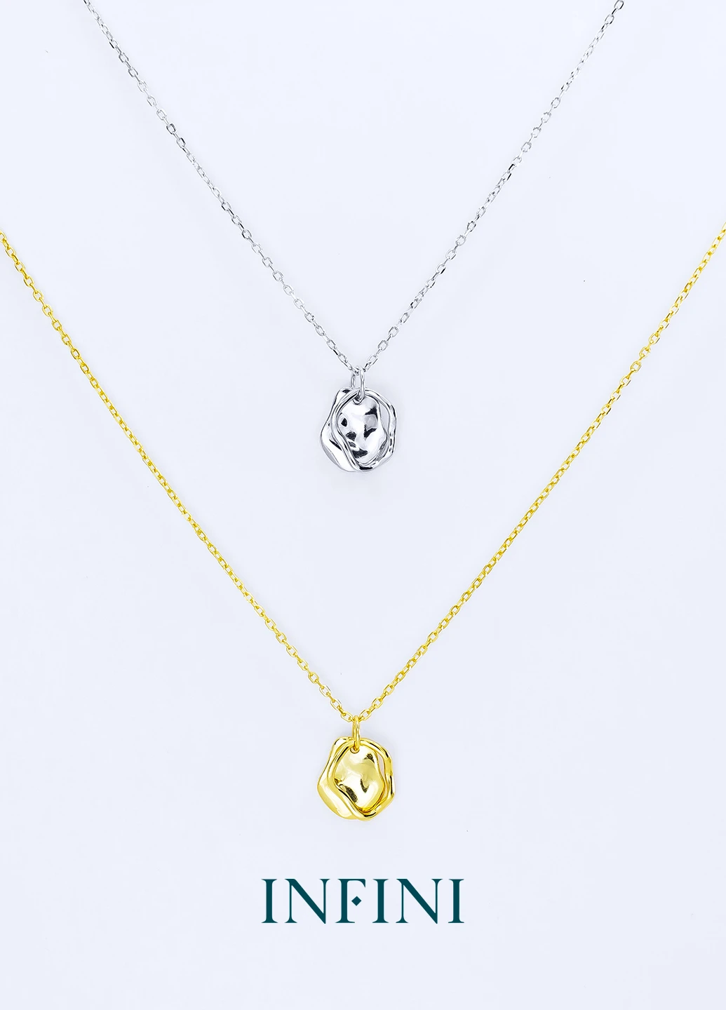 Кольє (намисто) срібне Infini с мятой монетой (223348379)