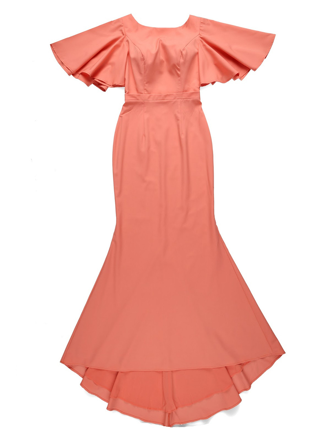 Лососевое кэжуал платье годе Jarlo однотонное