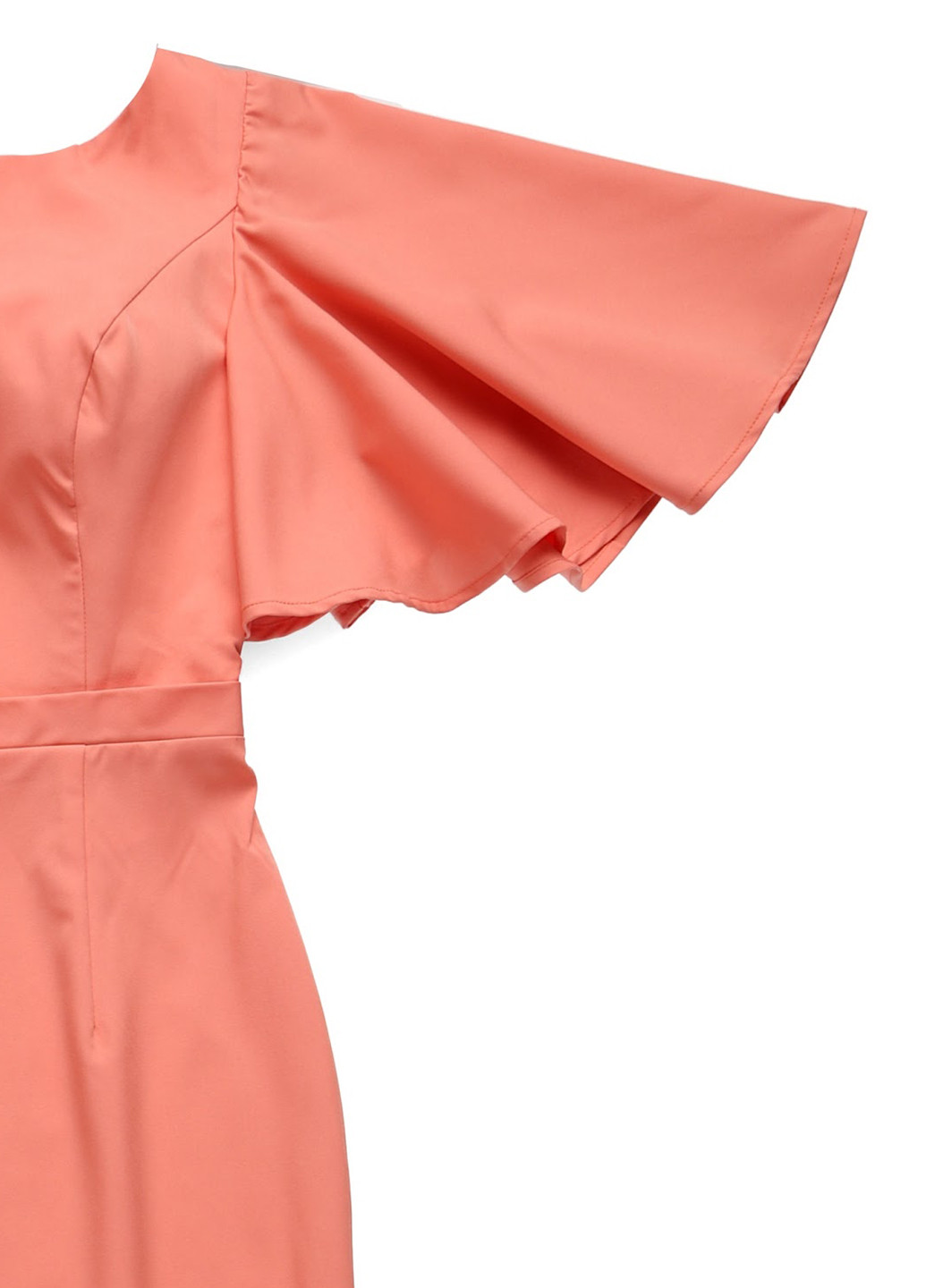 Лососевое кэжуал платье годе Jarlo однотонное