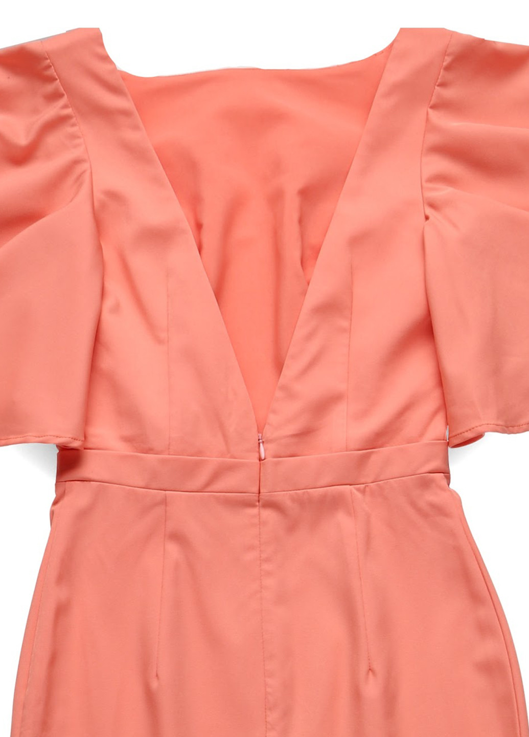 Лососевое кэжуал платье годе Jarlo однотонное