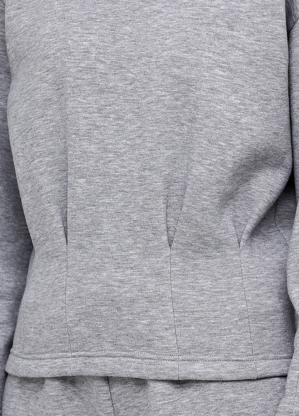 Светло-серый свитшот MaCo exclusive меланж без декора (248108316)