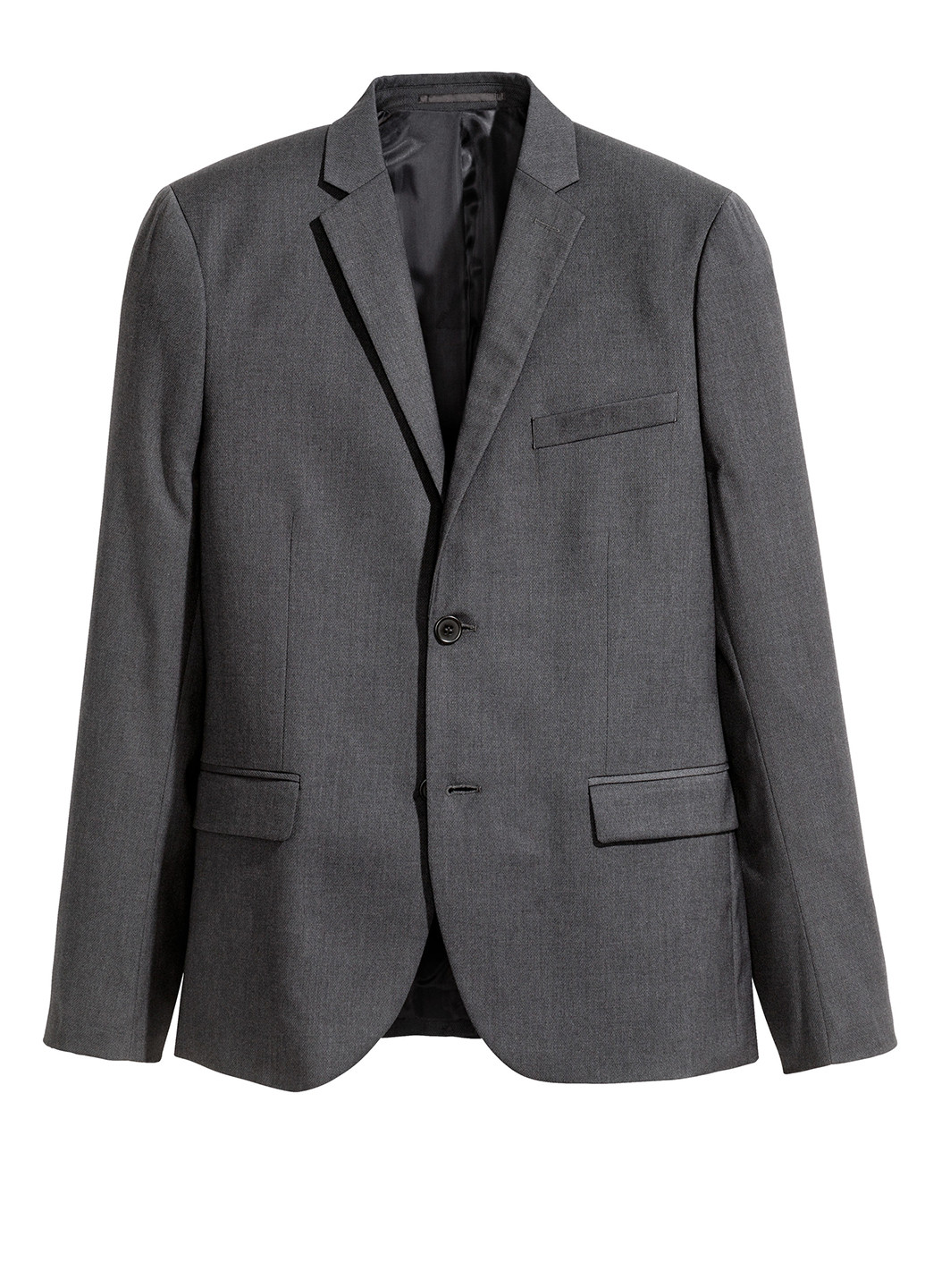 Піджак H&M з довгим рукавом темно-сірий кежуал