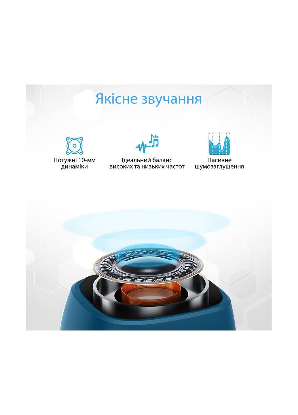 Bluetooth навушники blue Promate trueblue-2 (131287573)