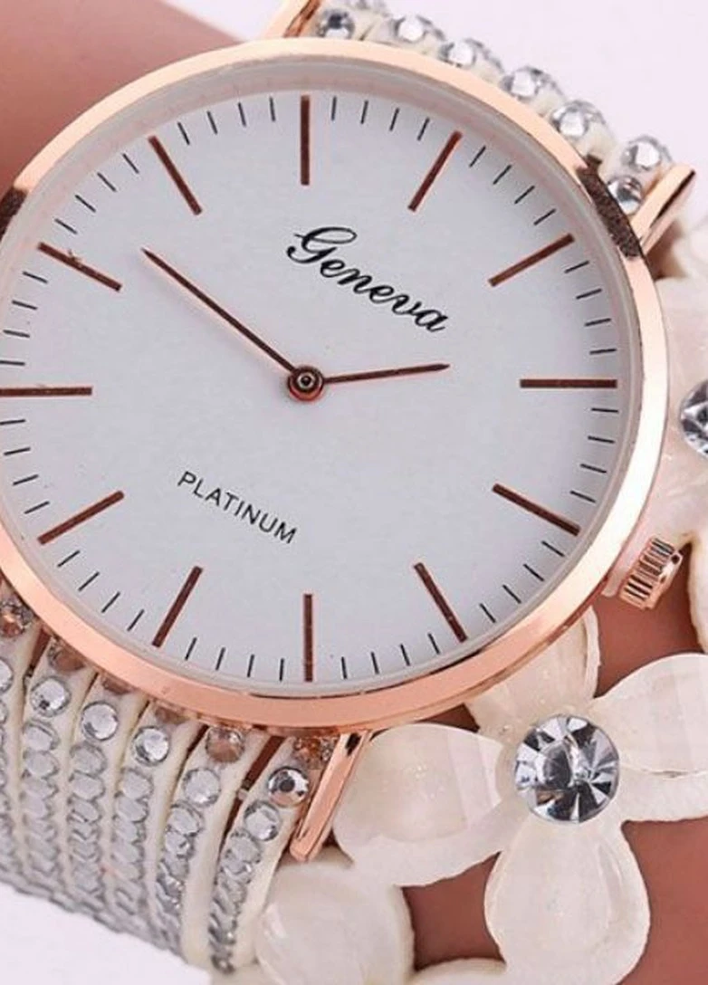 Жіночі годинник Creative White quartz Geneva (229044175)