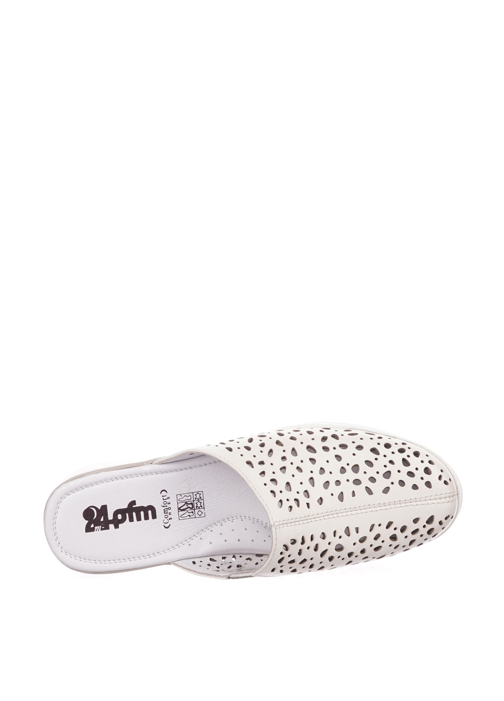 Бежевые сабо 24pfm на танкетке с перфорацией