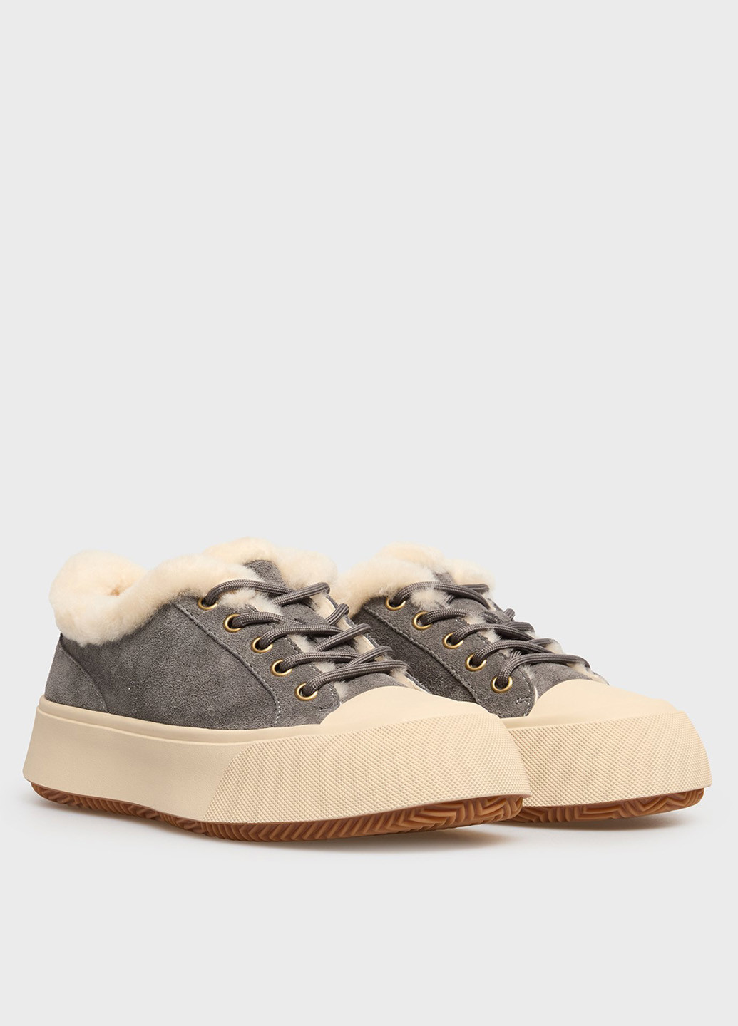 Кроссовки PRPY серые зима (366438674)