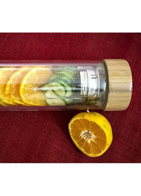 Стеклянная термо бутылка Detox с двойными стенками More (253856166)