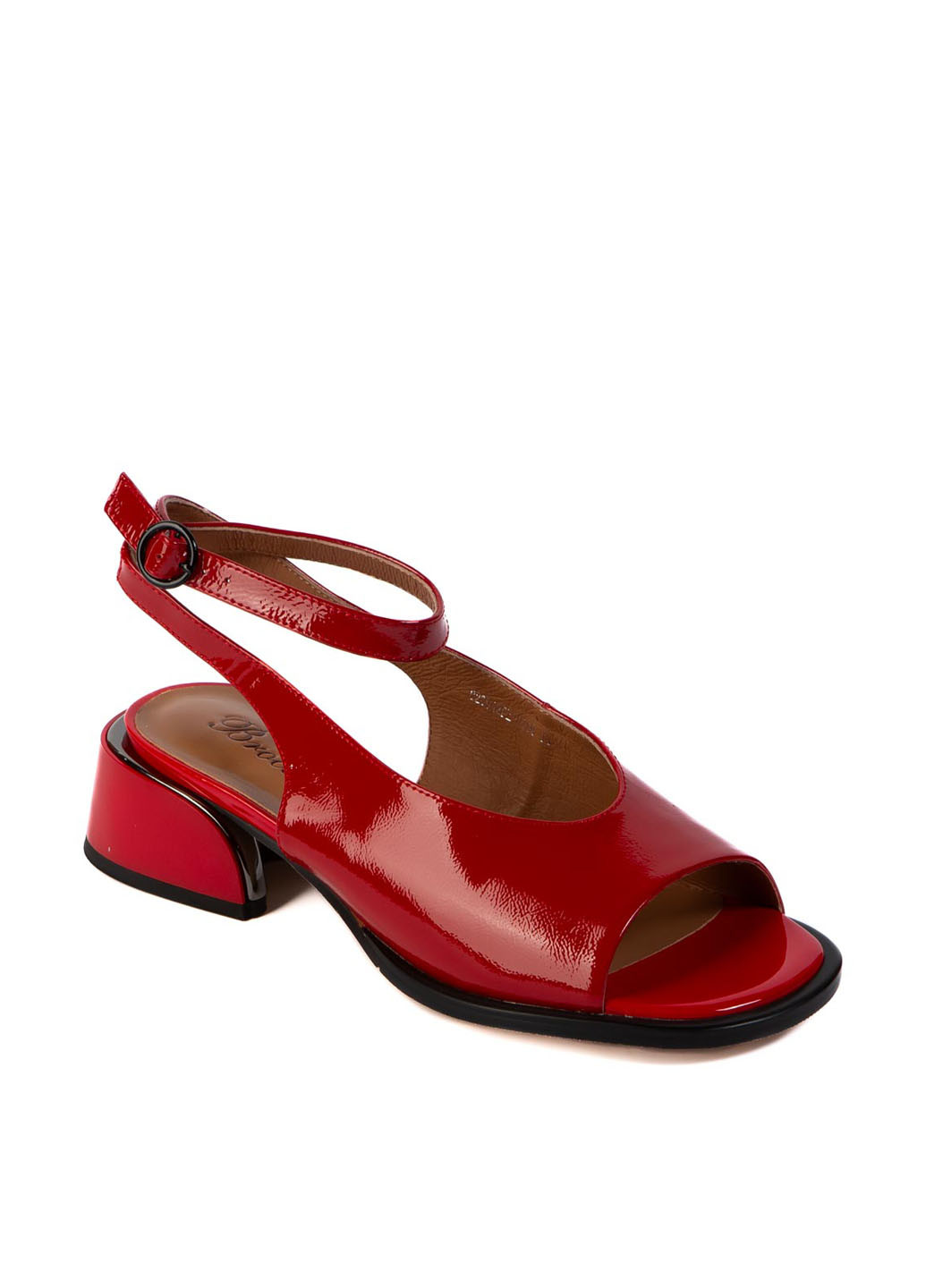 Красные босоножки Brocoli с ремешком лаковые