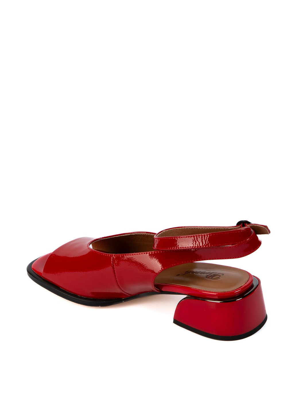 Красные босоножки Brocoli с ремешком лаковые