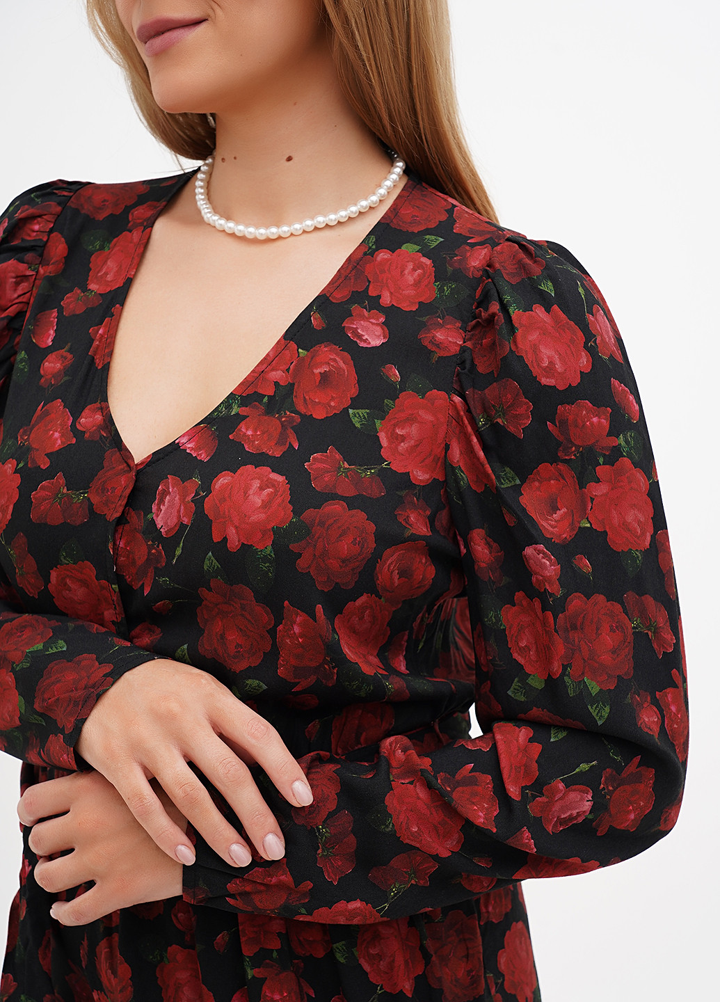 Чорна кежуал сукня Terranova з квітковим принтом