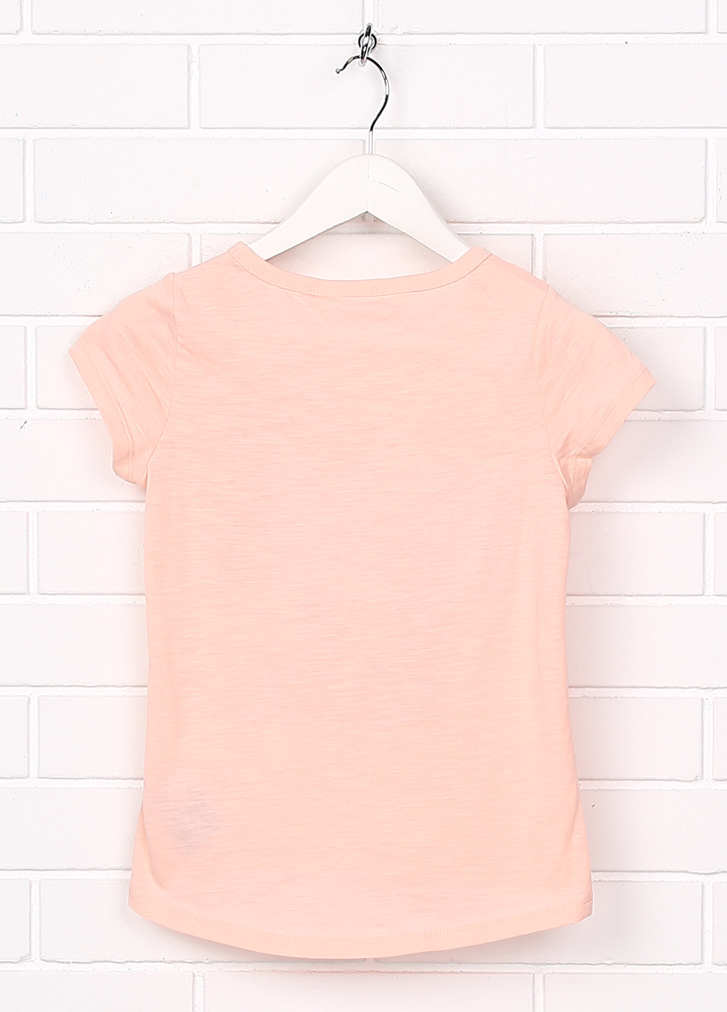 Персикова літня футболка з коротким рукавом H&M