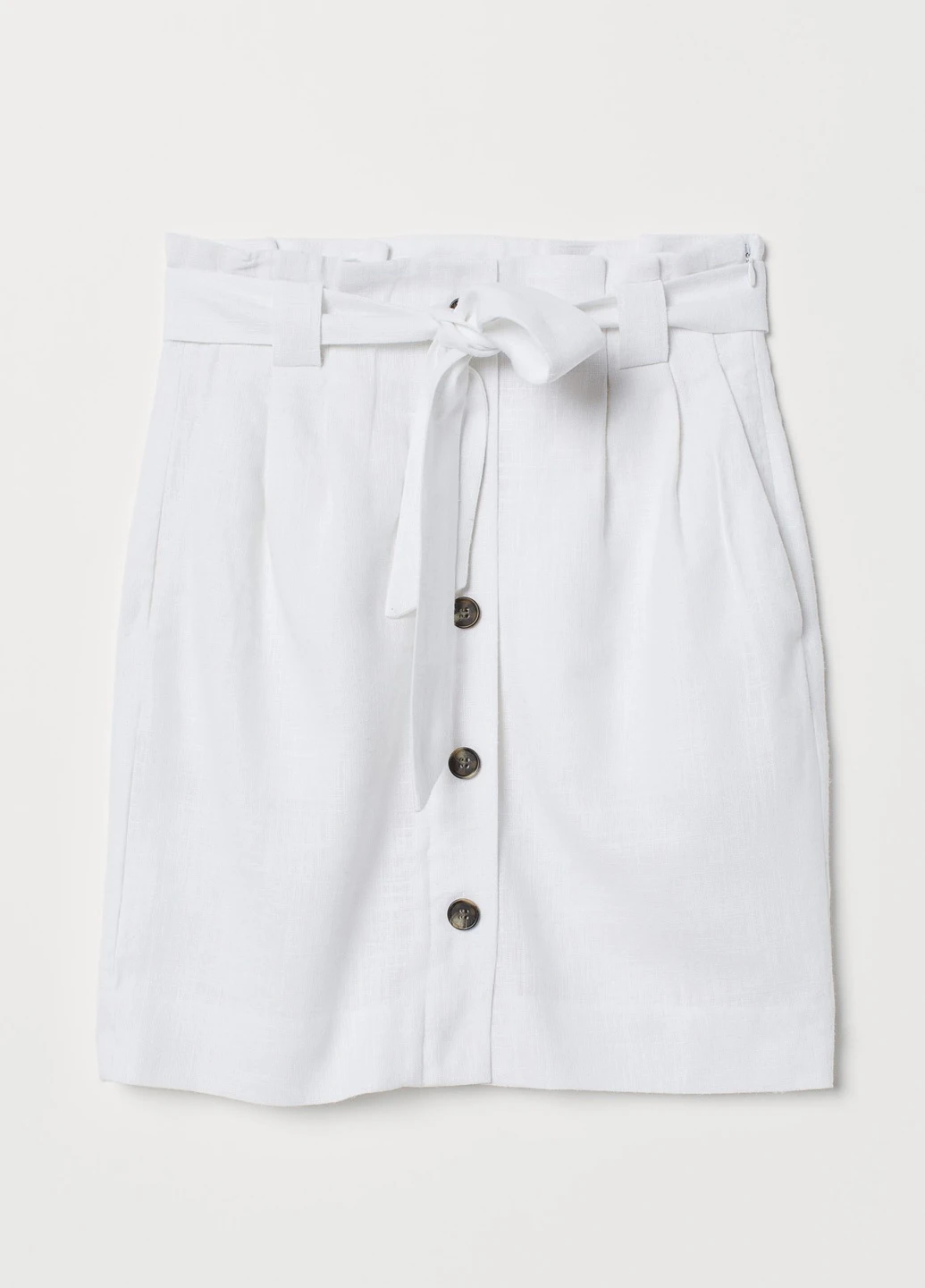 Белая кэжуал однотонная юбка H&M